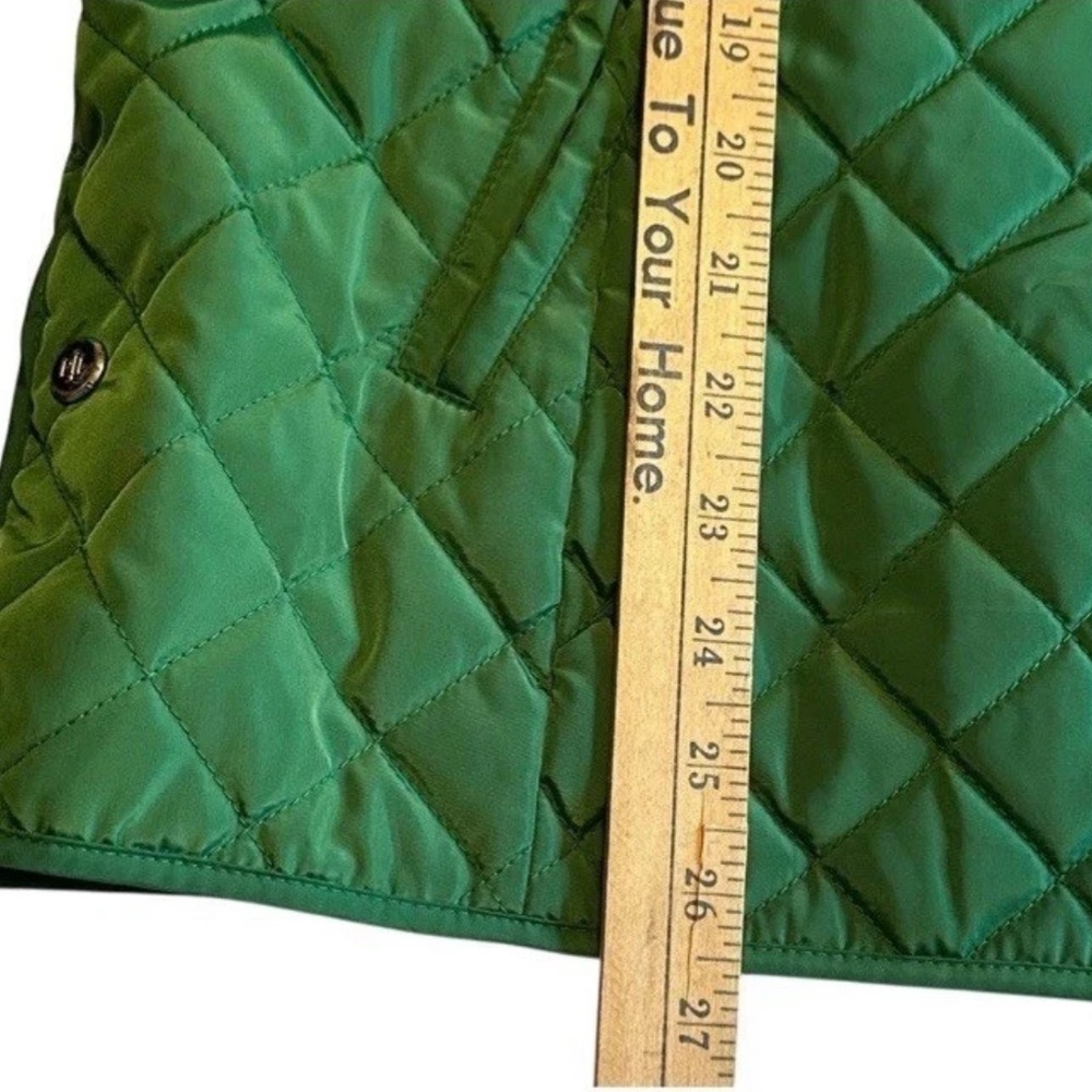 Ralph Lauren Preppy Quilted Coat Women’s Size XL Emerald Green Snap Closure EUC - Picture 8 of 9